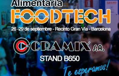 Cramix asistirá a la feria alimentaria Foodtech 2023 que tendrá lugar en Barcelona del 26 al 29 de septiembre