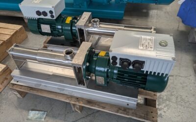 Acabamos de suministrar dos bombas de tornillo helicoidal SYDEX en acero inoxidable con variador de velocidad integrado
