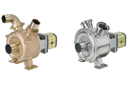 Bomba de anillo líquido LIVERANI MID con motor hidráulico, versiones en latón y acero inoxidable