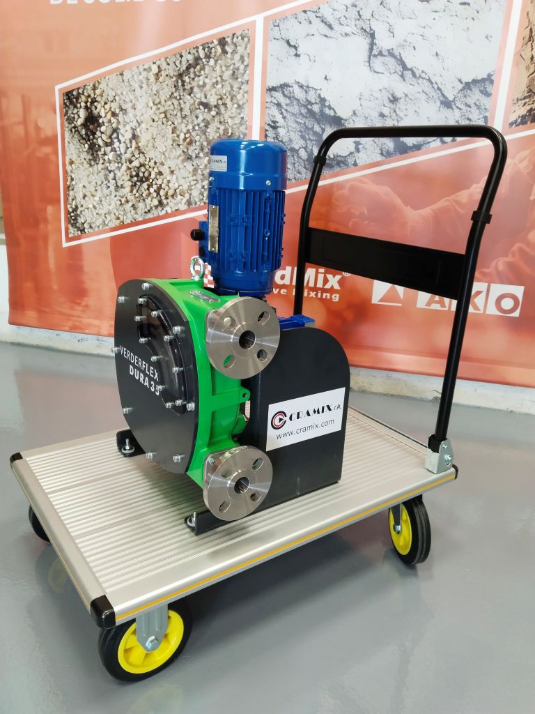 Distribución de bombas peristálticas VERDERFLEX Serie Dura 35 Distribución de bomba peristáltica VERDERFLEX Dura 35 sobre carro