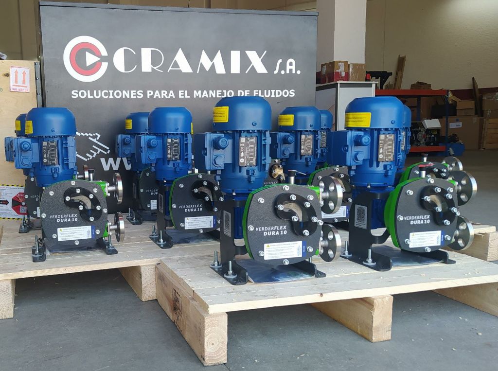 Distribución de bombas peristálticas VERDERFLEX Dura 10 Cramix ha distribuido 10 unidades de bomba peristáltica VERDERFLEX Dura10